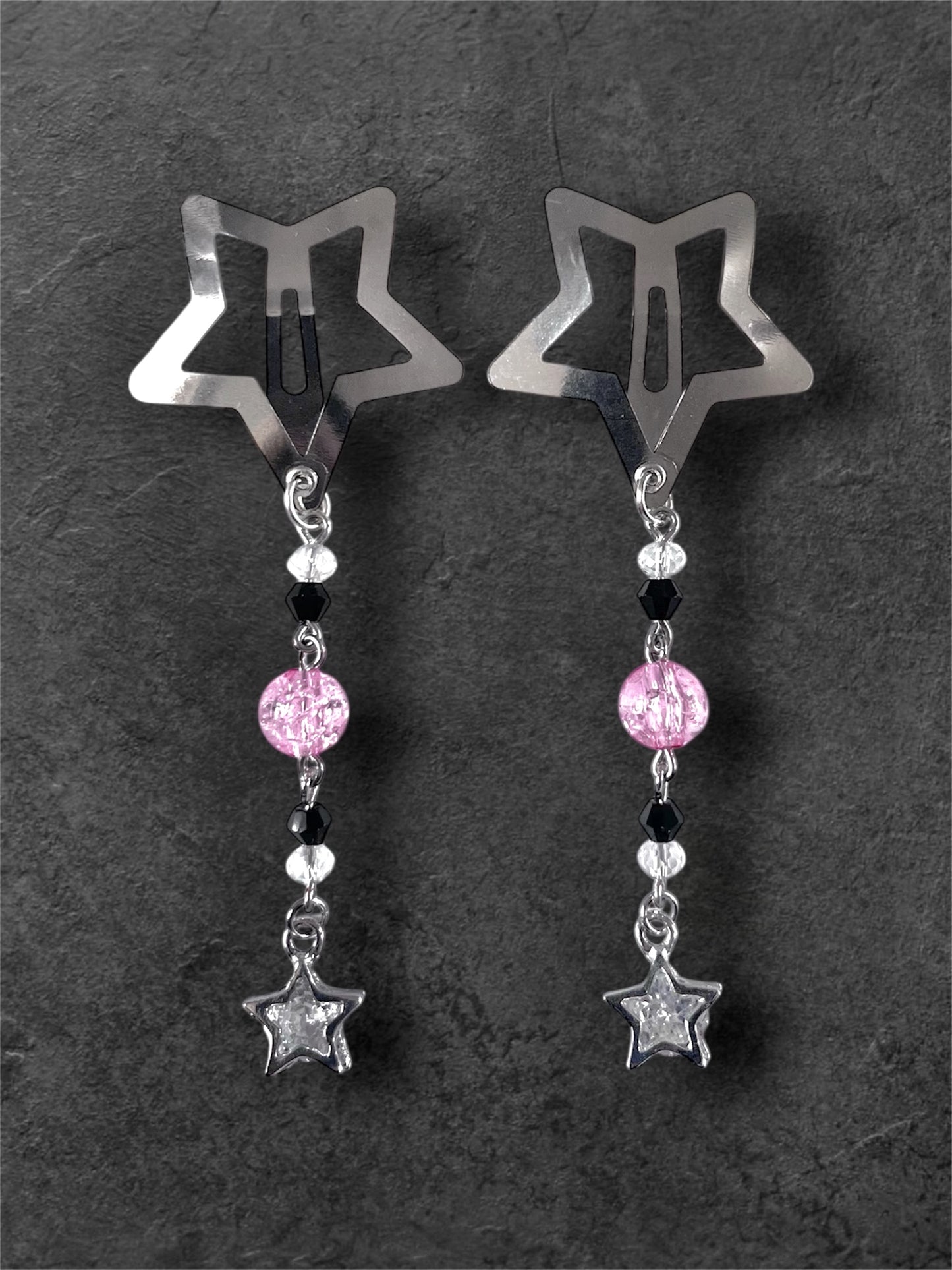 Pink Crush Star Clips