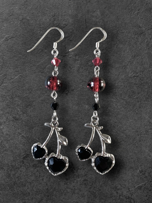 Cherry Heart Earrings