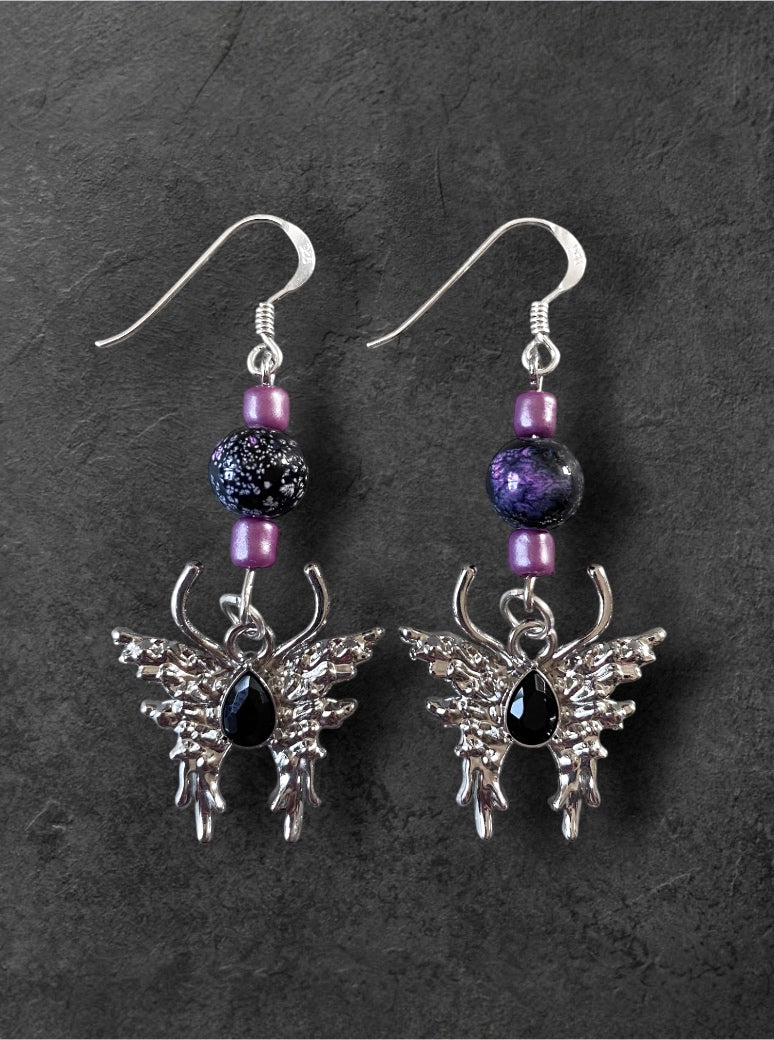 Midnight Moth Earrings