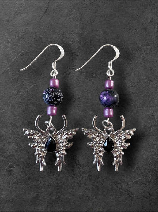 Midnight Moth Earrings