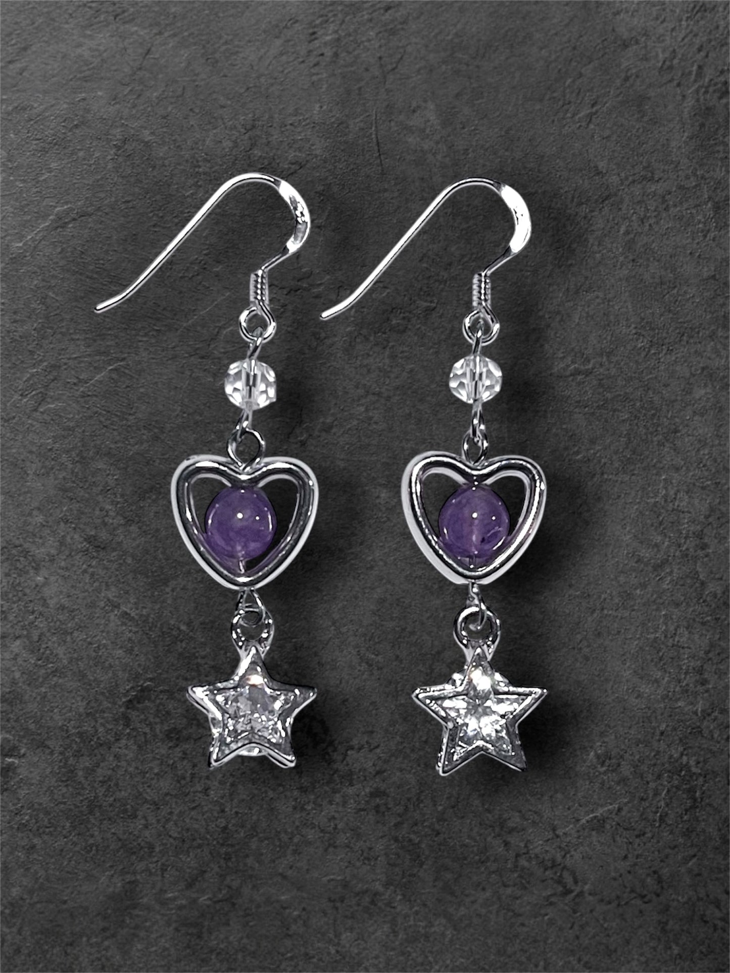 Lilac Star Earrings
