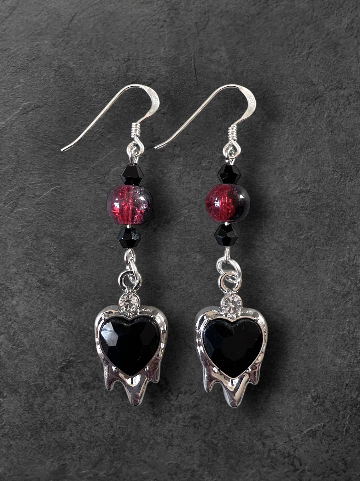 Vampire Heart Earrings