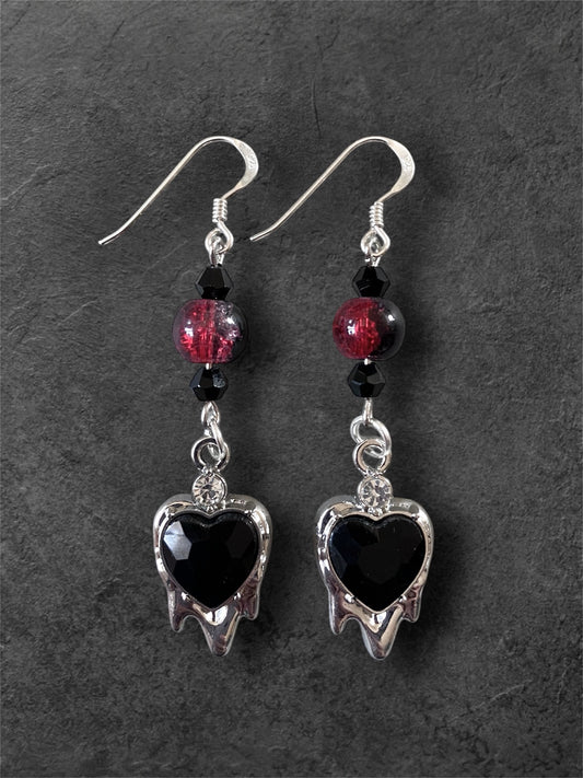 Vampire Heart Earrings
