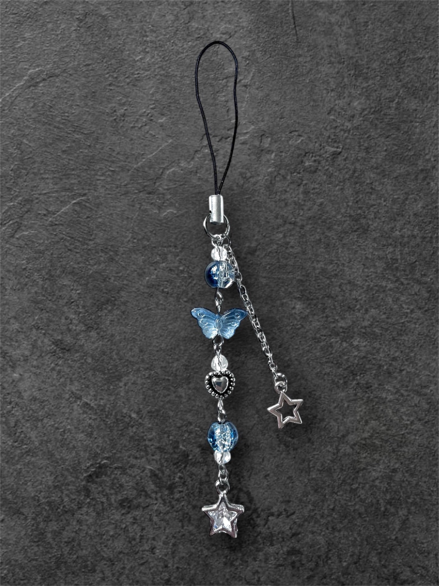 Moonlit Butterfly Phone Charm
