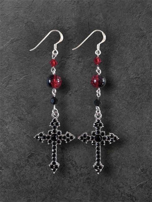 Gothic Cross Earrings