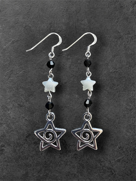 Celestial Swirl Star Earrings